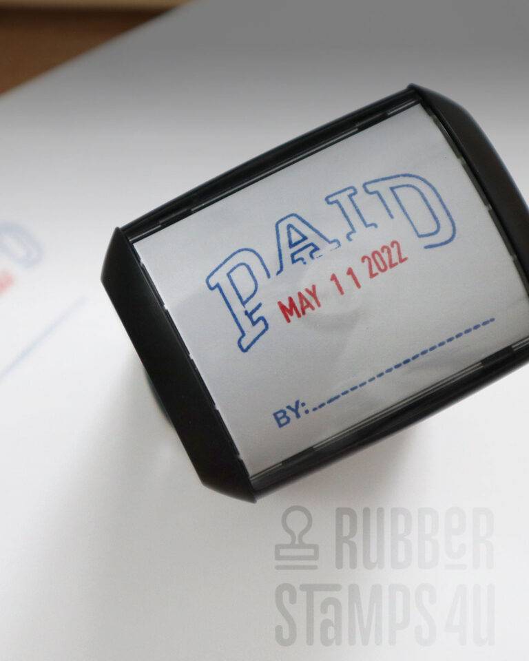 Paid Dater Self Inking Stamp