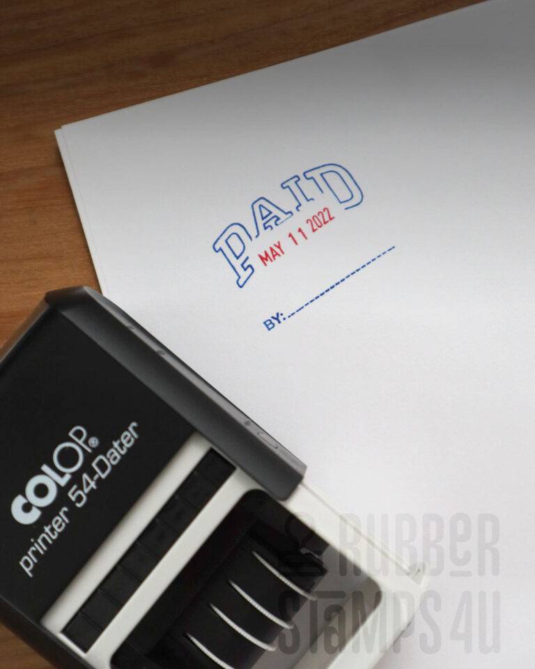 Paid Dater Self Inking Stamp - Image 4