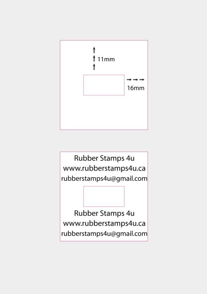 Custom Self Inking Dater Stamp Measurements for Printer Q 43