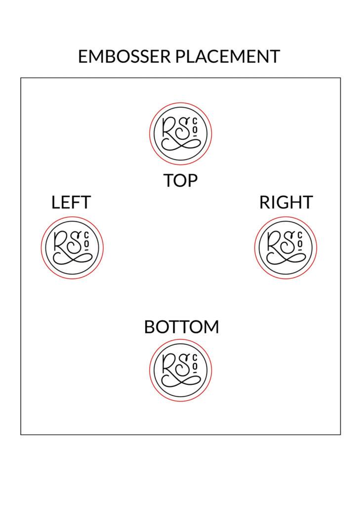 embosser placement